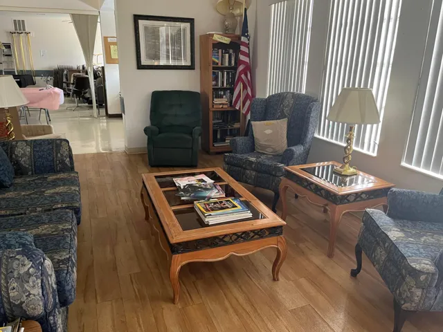 Comfy library area in the clubhouse