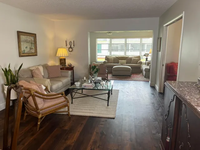 Wood laminate flooring in the main living areas