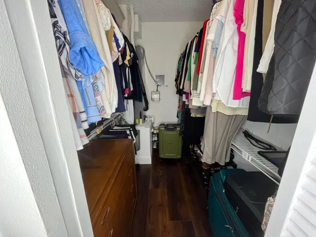 Deep walk-in closet
