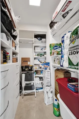Beautifully finished closet.