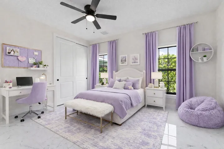 Virtually Staged 2nd Bedroom