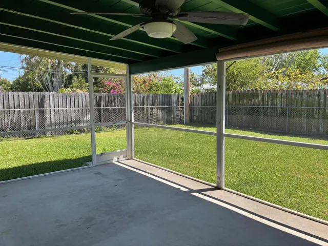 Very nice size Porch over looking Large Beautifully Fenced Yard