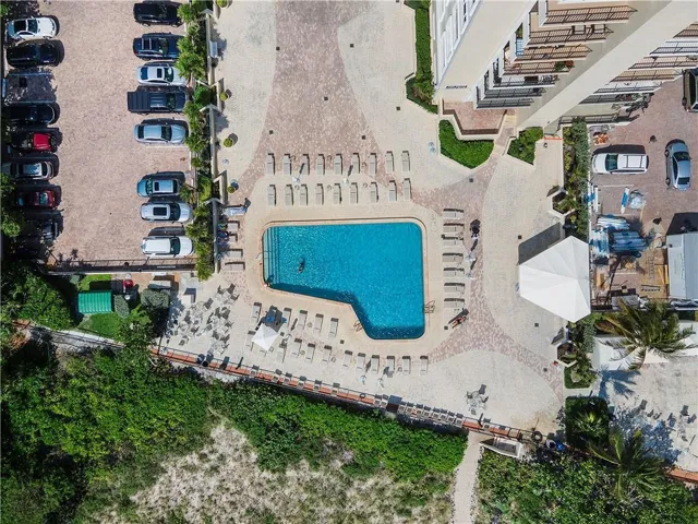 Aerial view of pool
