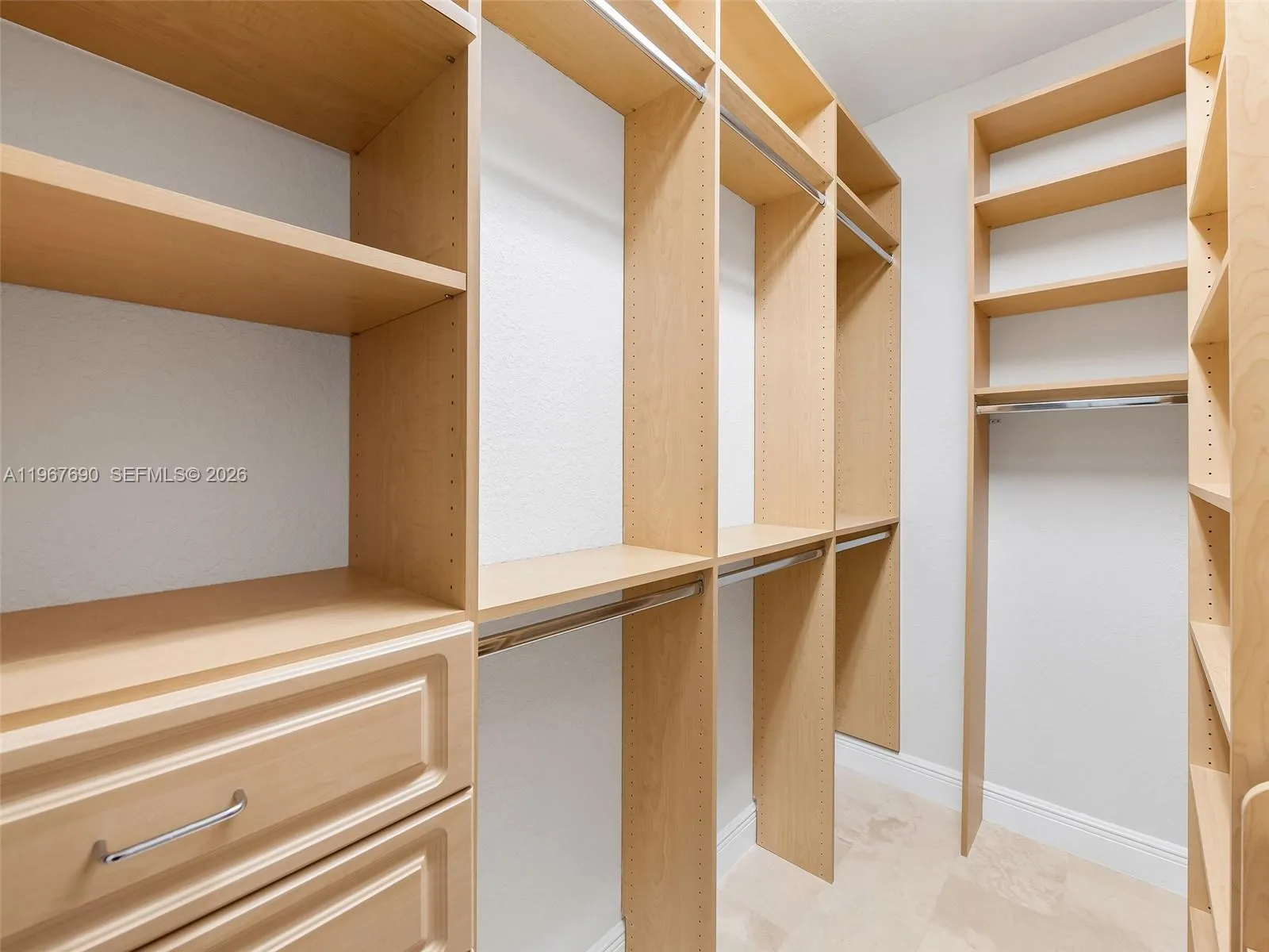 Built ins in all closets