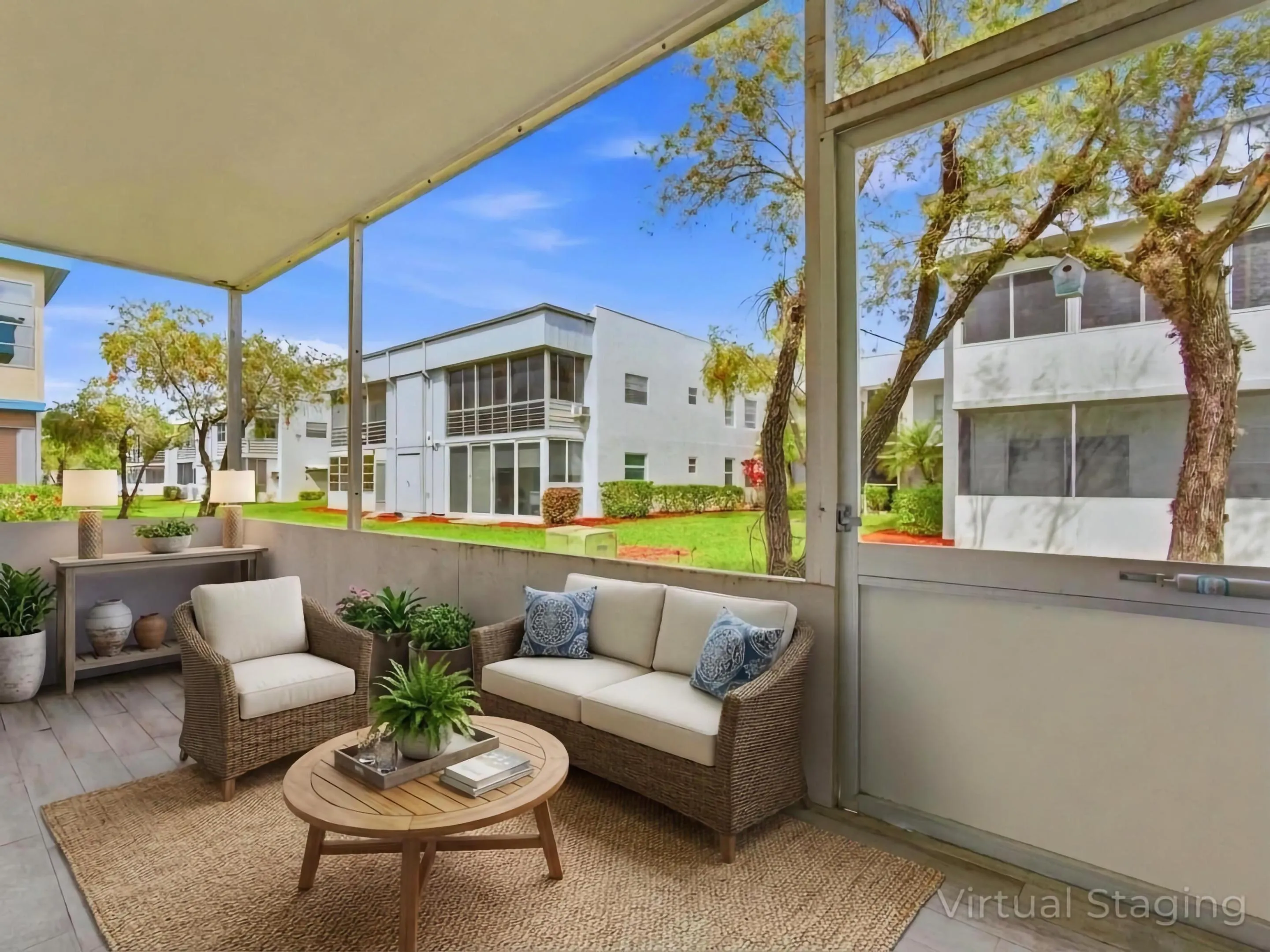 Screened Porch Staged