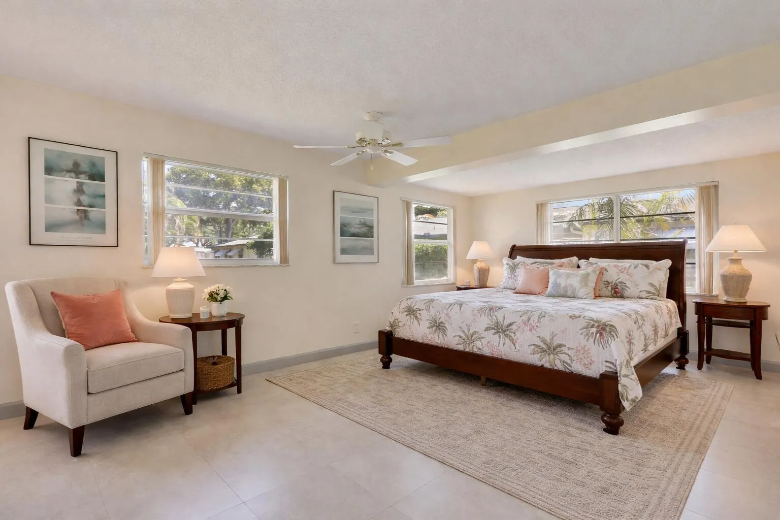 Bedroom virtually staged