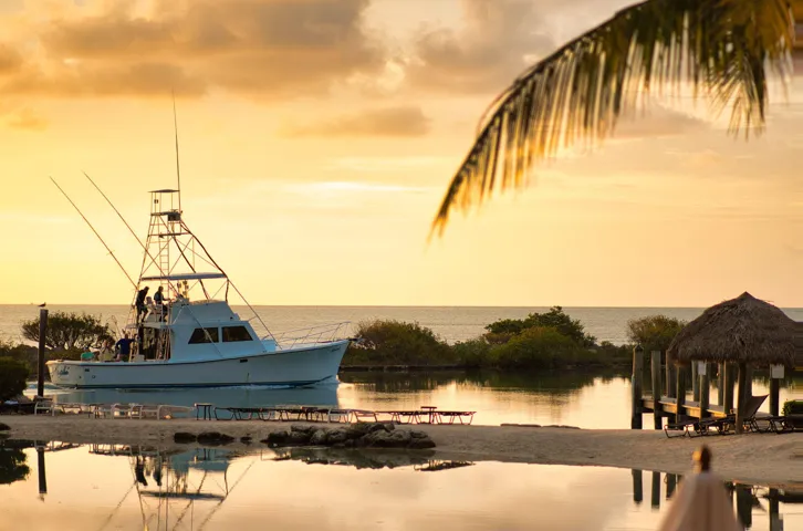 Fishing Boat at Sunset Lit Jims