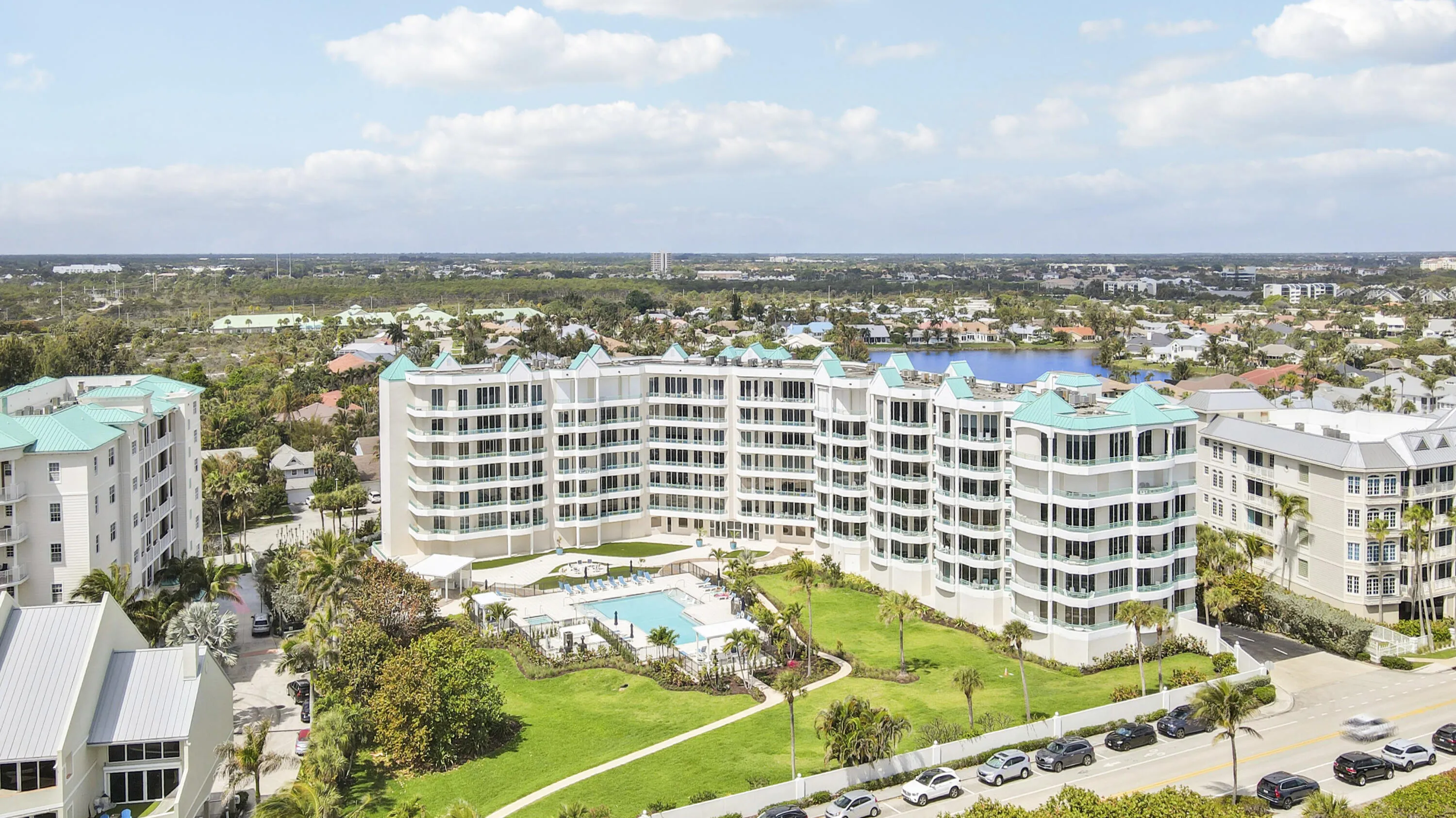 Pool/Building Aerial View