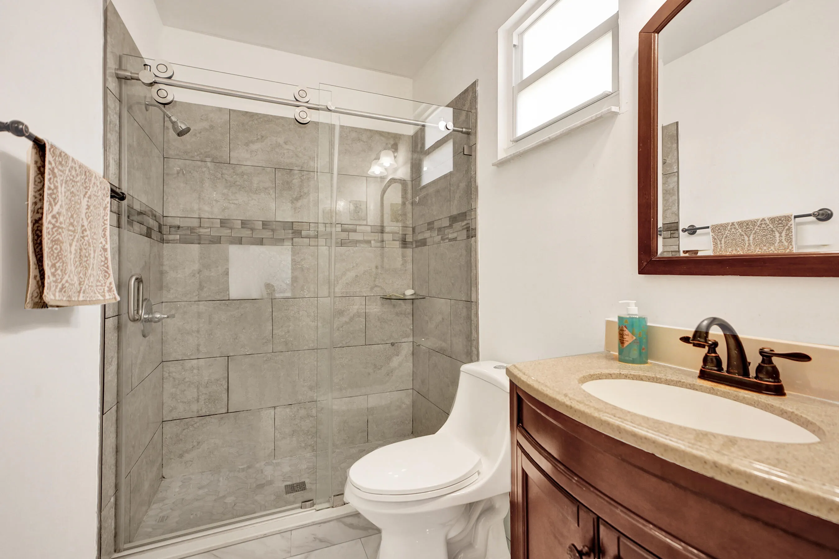 REMODELED BATH UPSTAIRS