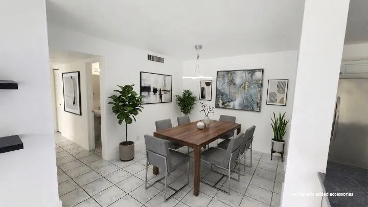 Dining Rm. w/digitally added accessories