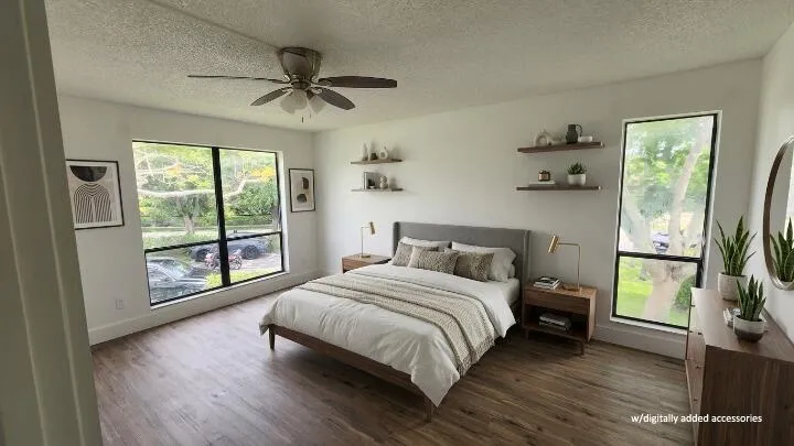 Bedroom 1 w/digitally added accessories
