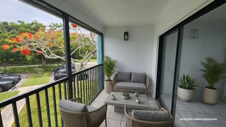 Patio w/digitally added accessories