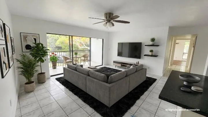 Living Rm. w/digitally added accessories