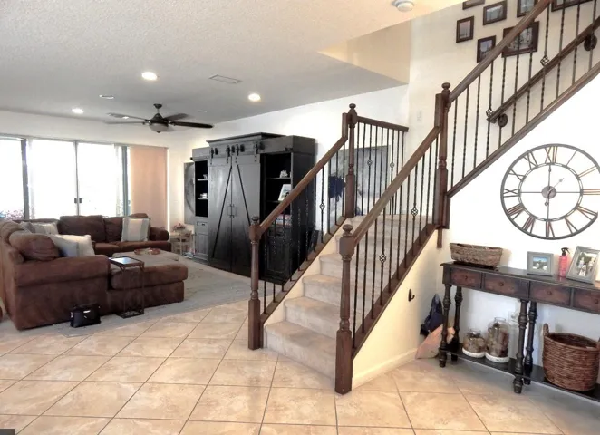 Staircase and Living Room from Foyer