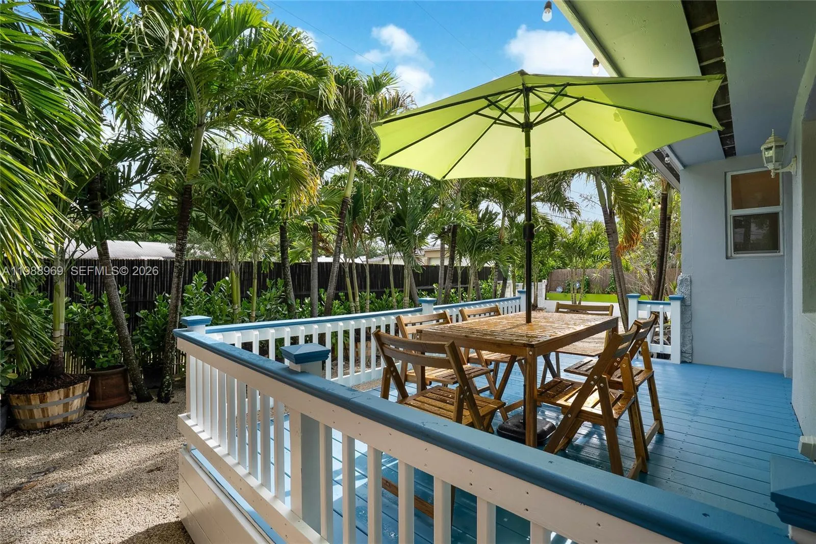 Front yard leads to the front entrance into the Florida room
