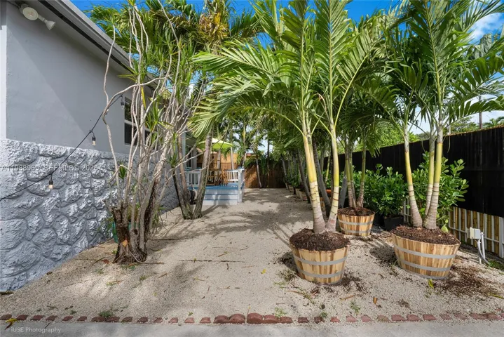 Front yard leads to the front entrance