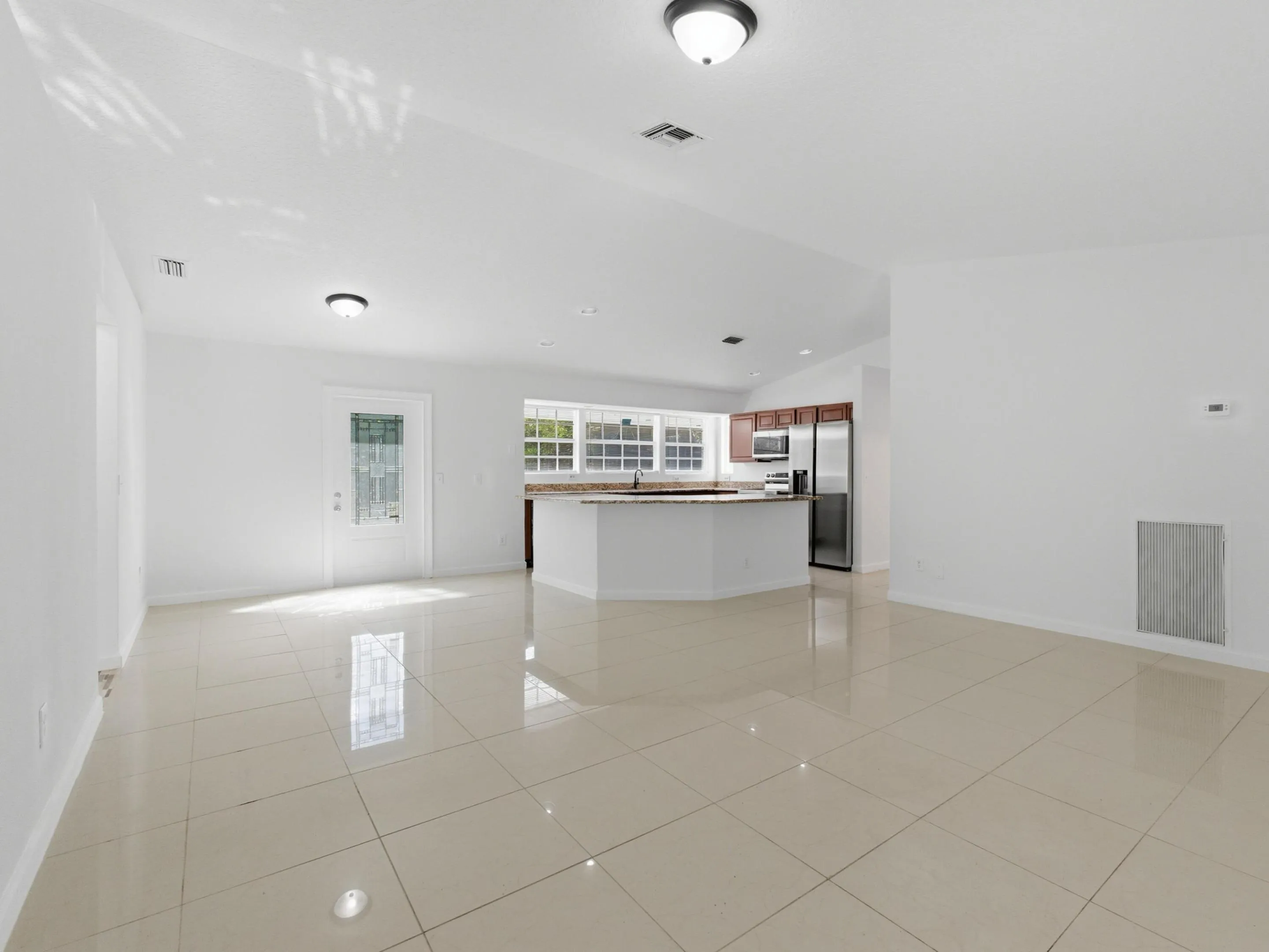Open Living Dining Kitchen