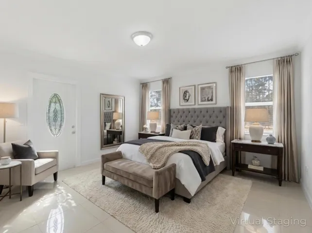 Primary Bedroom Staged