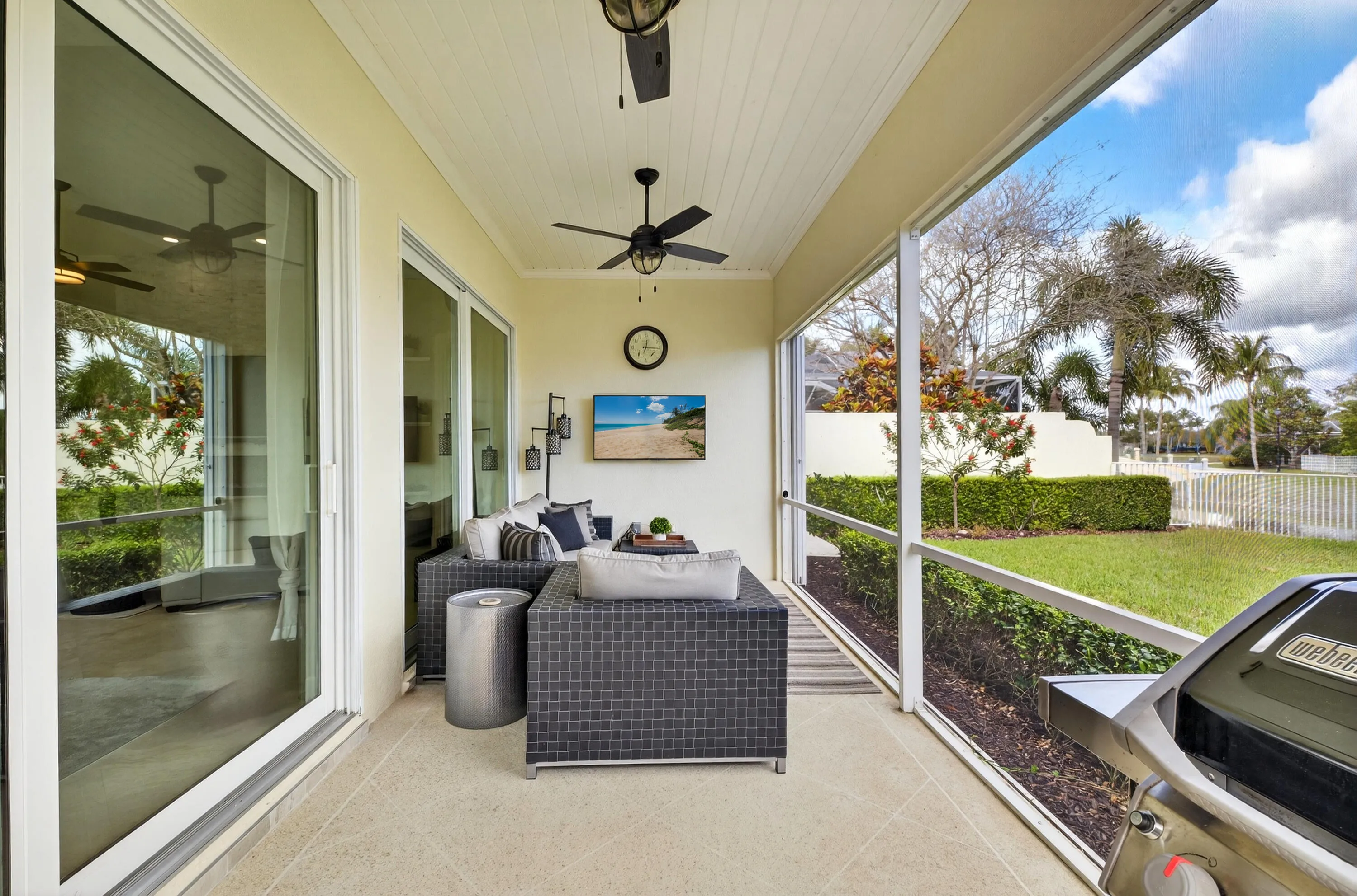 Covered patio with screen enclosure