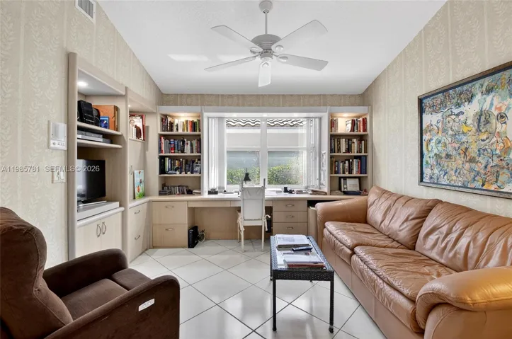 Can be a third bedroom or office with pocket doors for privacy’s