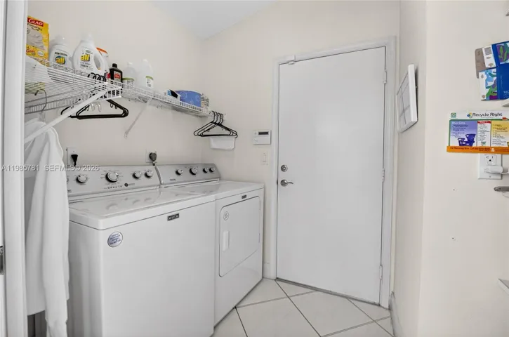 Inside laudry room