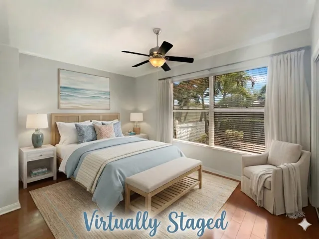 This photo has been virtually staged with AI and does not represent what the room actually is now