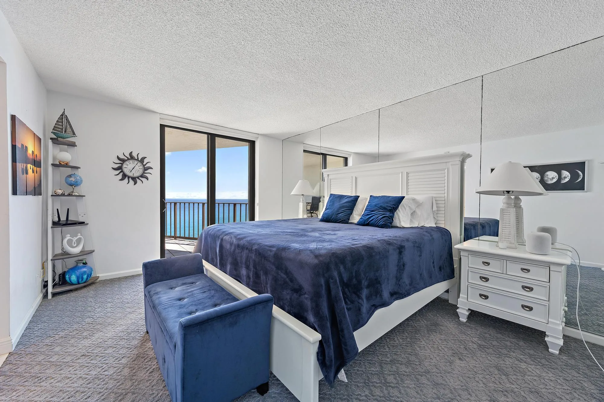 Spacious bedroom with impact sliders to your covered balcony.