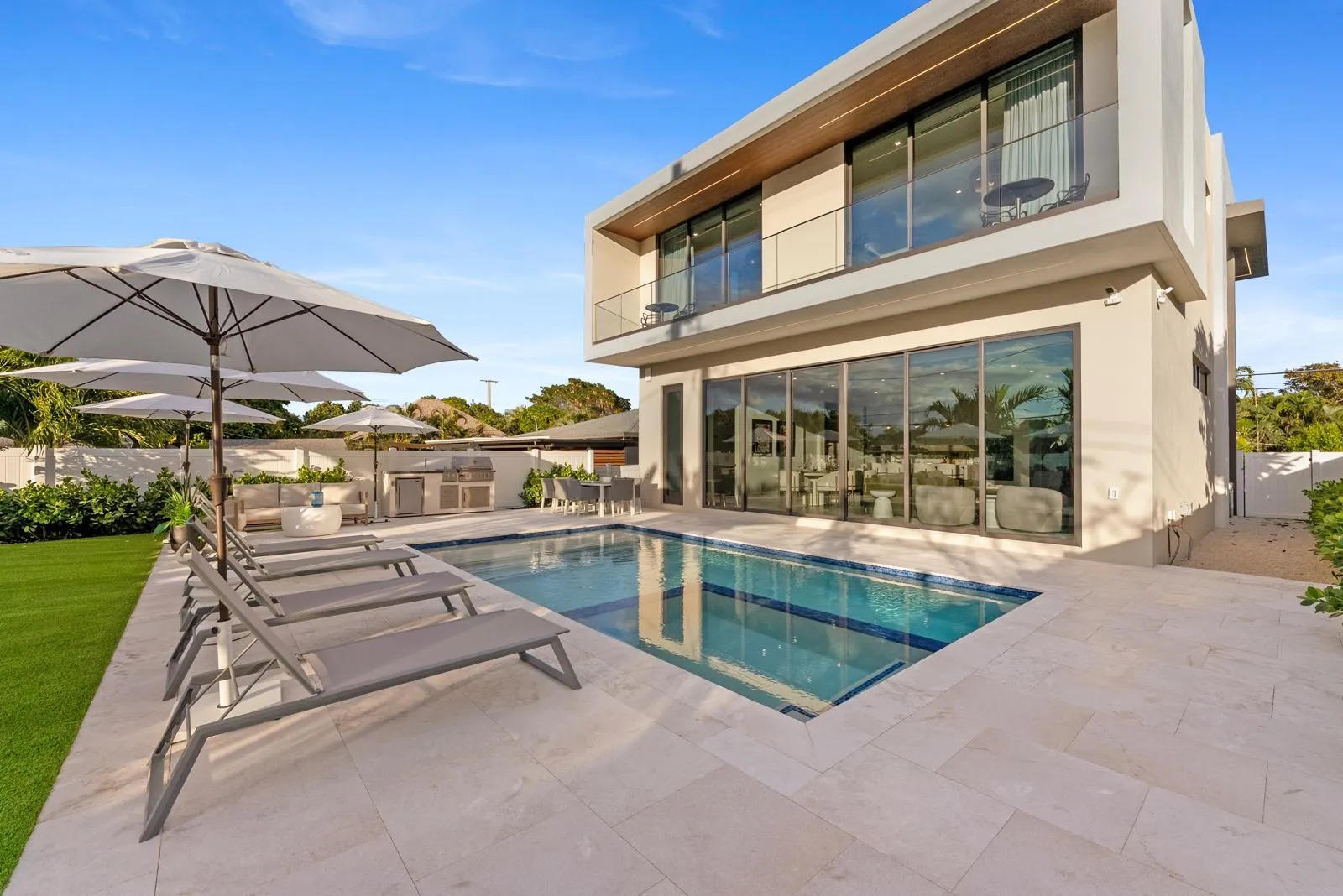 Saltwater heated pool and spa