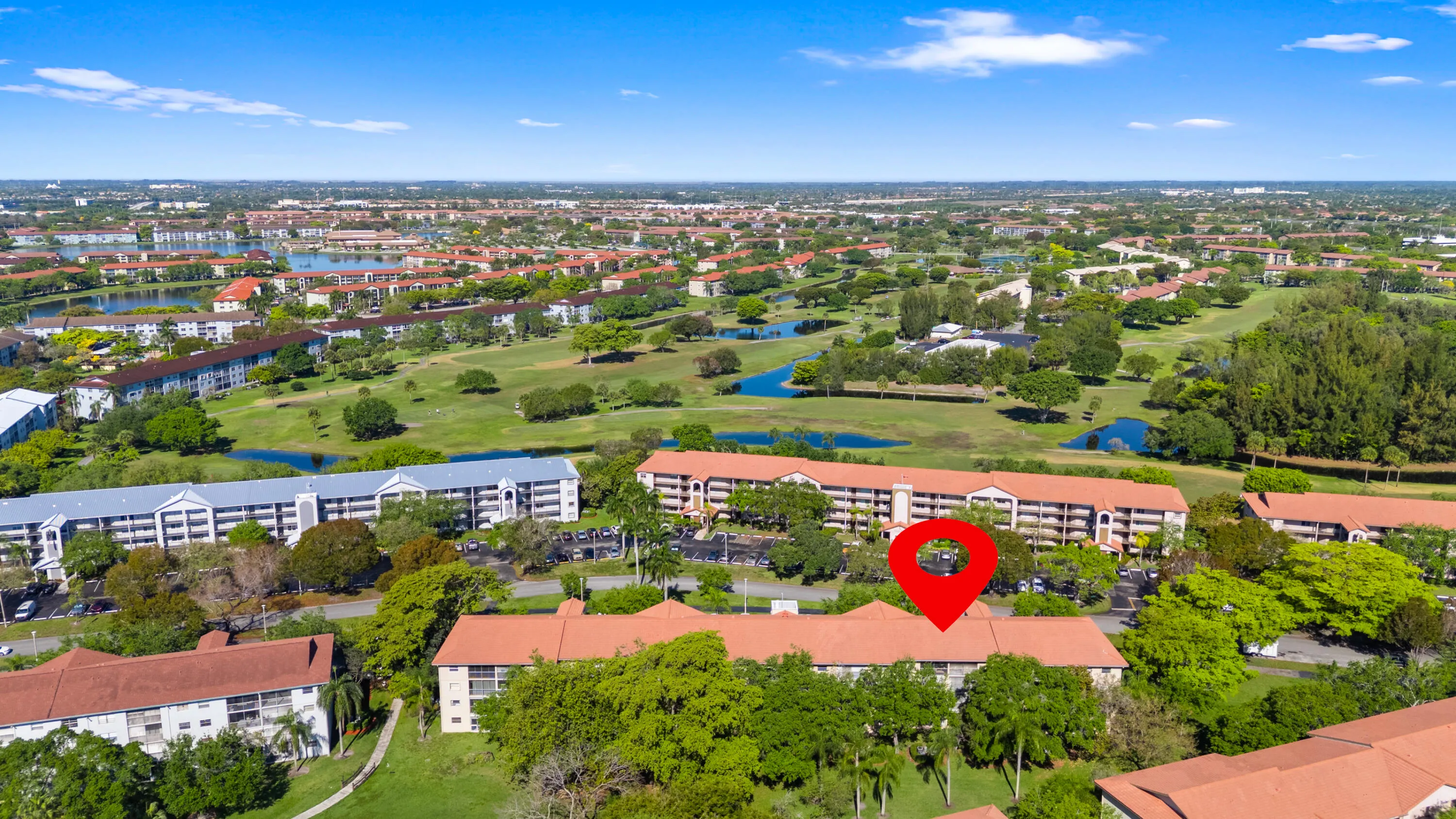 Beautifully maintained grounds with scenic lakes and golf course views woven throughout the community.
