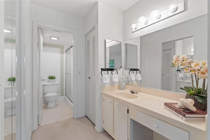 2nd Bathroom has a new vanity, sink, faucet and lighting.