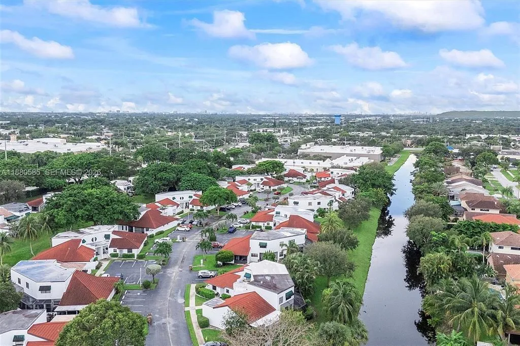 385 Drone view street neighborhood