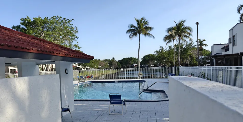 Community lakeside pool