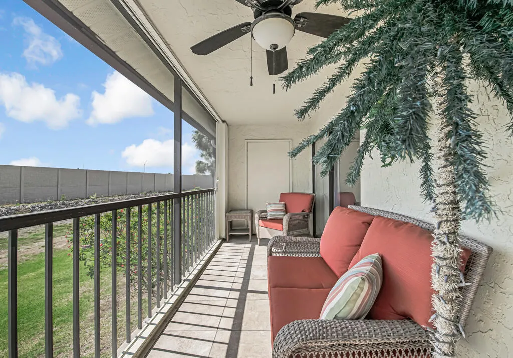 Balcony with Storage Closet