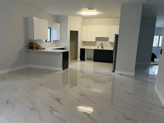 kitchen and great room