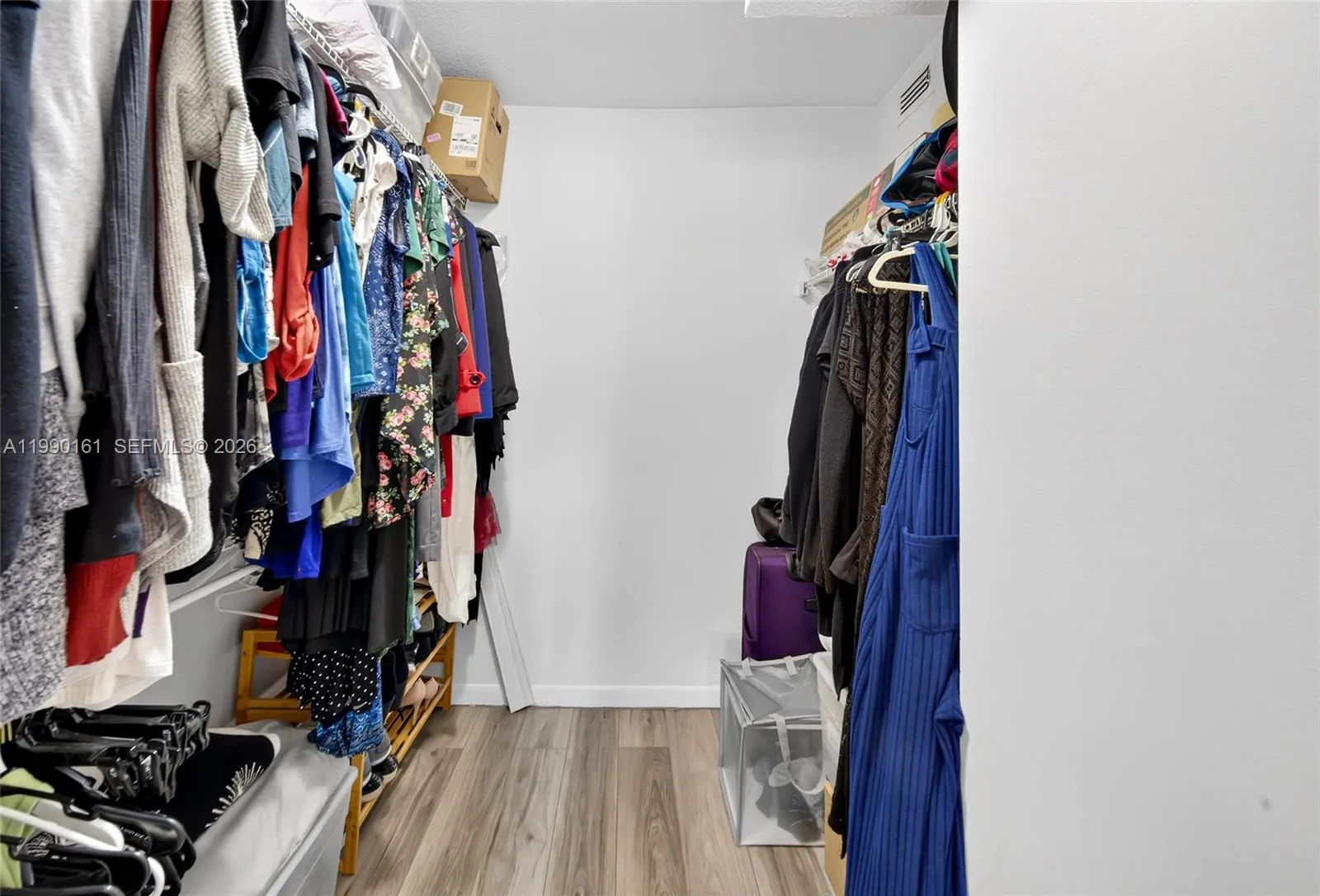 Spacious walk-in closet