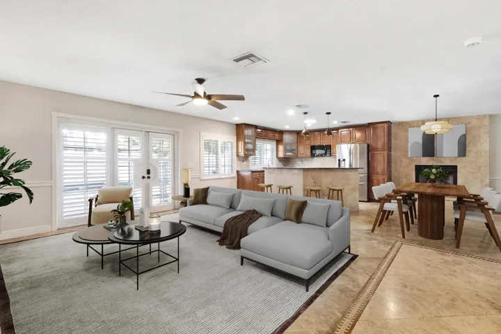 Virtually Staged Living Room