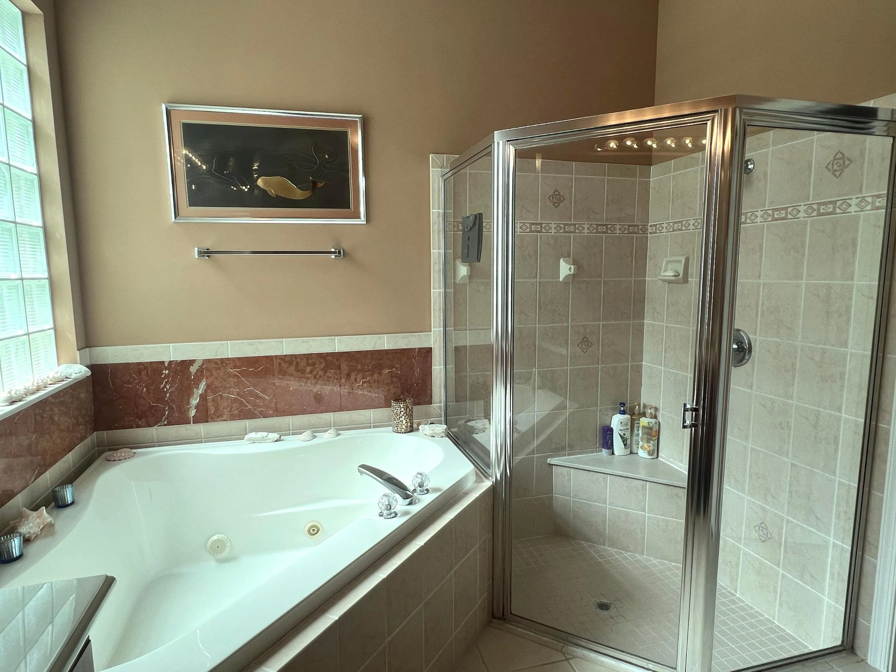 Soak in jets tub or take a quick shwoer