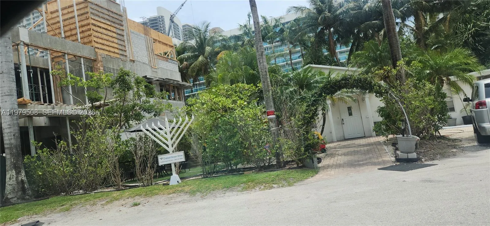 Chabad Synagogue down the street building new updated Chabad bldg. next door to the present one.