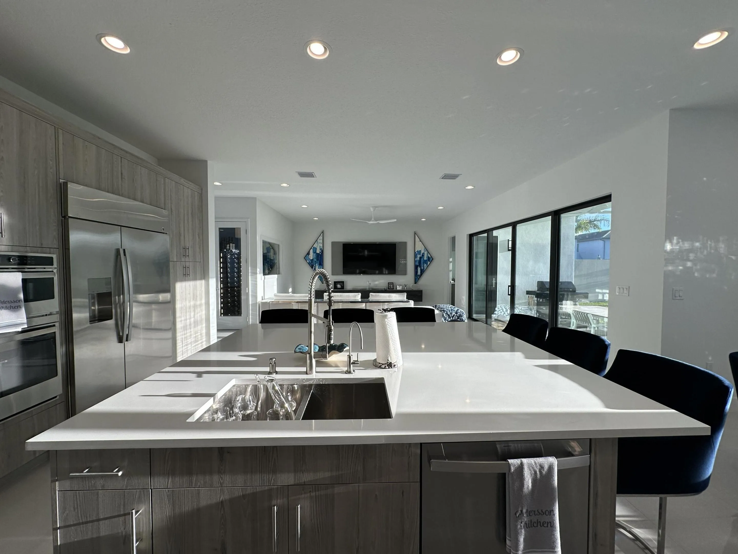 living room and wine cellar