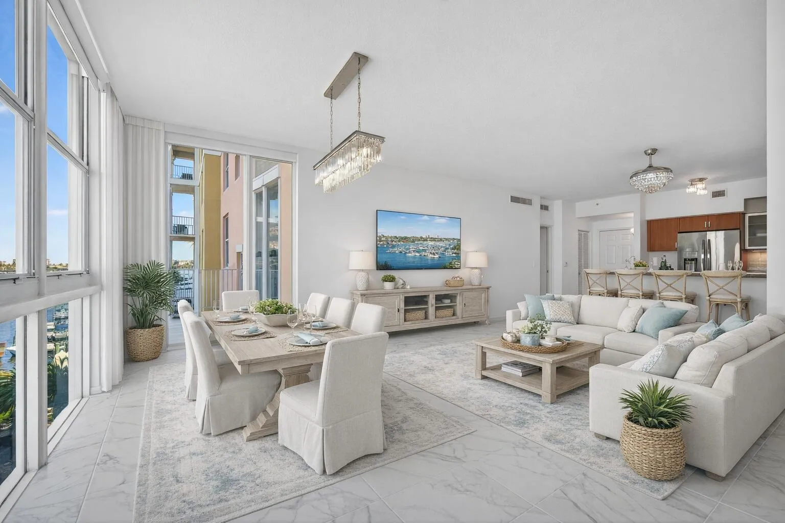 Virtual staging-dining/living