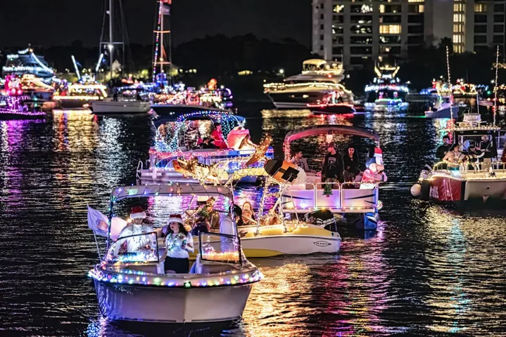 Pompano Beach Boat Parade from Waterbury