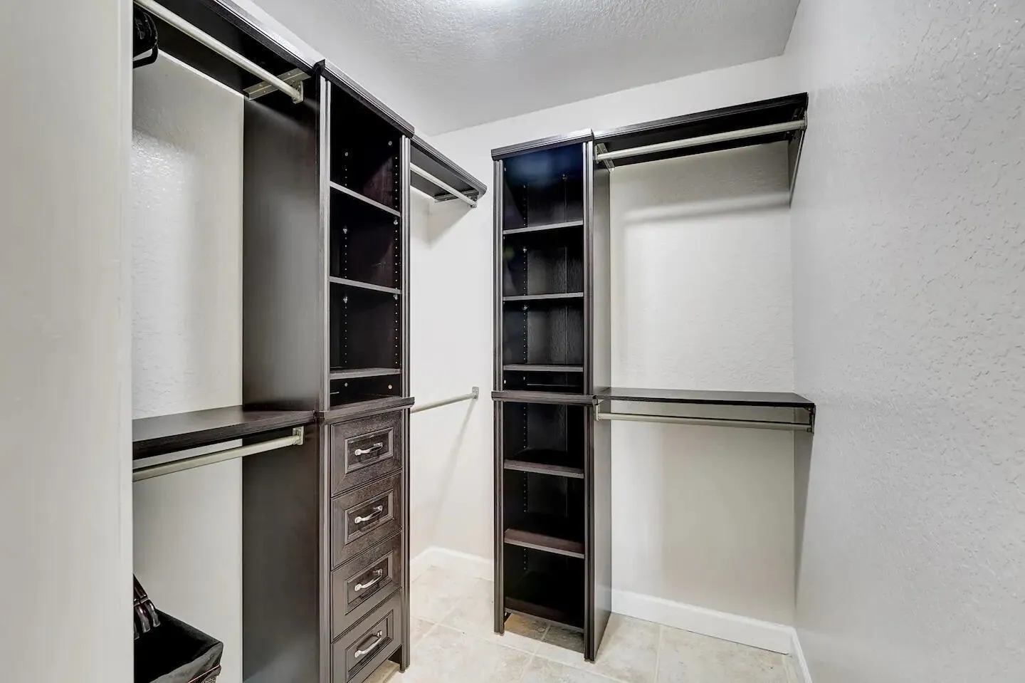 Walk-in Master Closet with Built In Cabi
