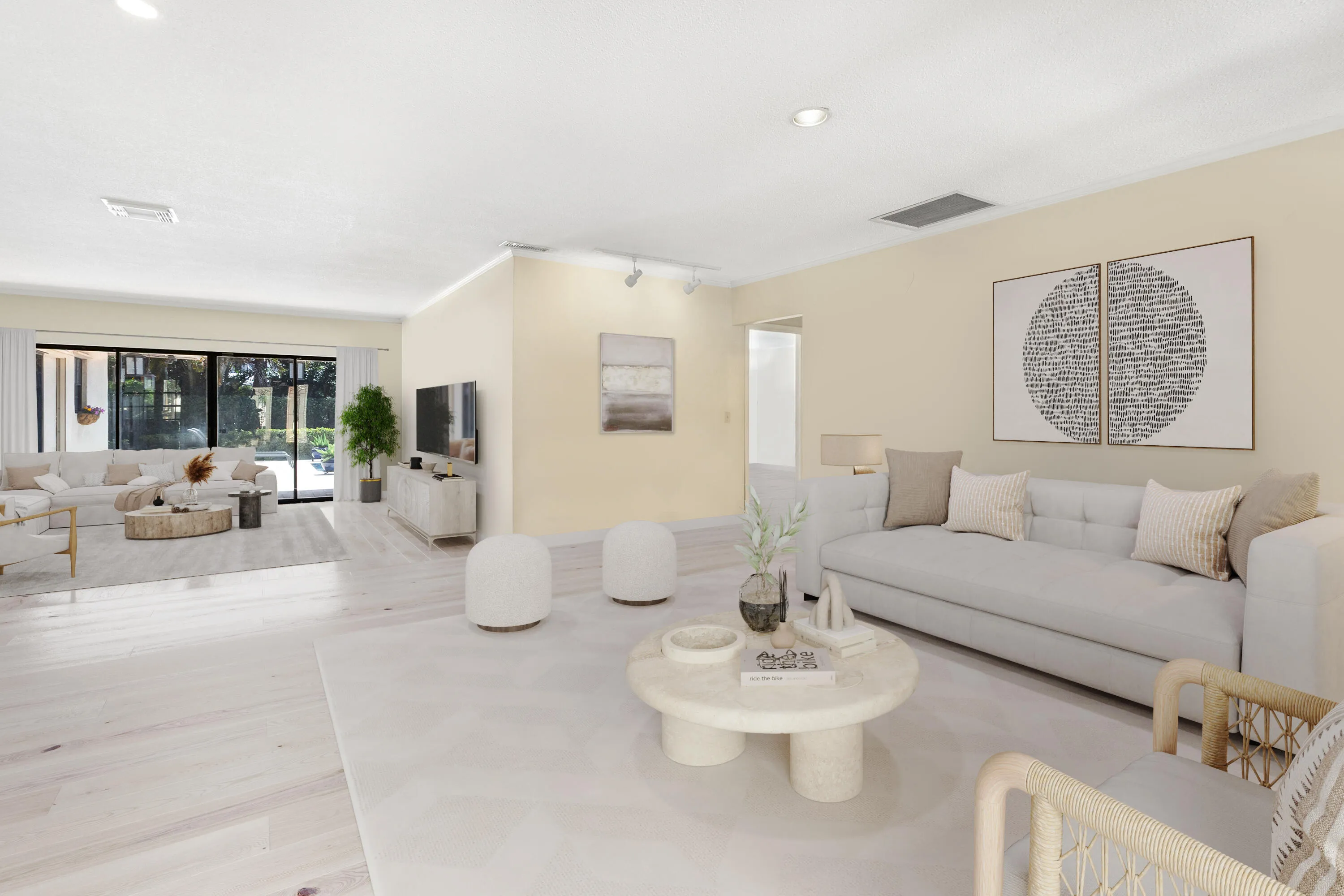 Virtually Staged Living/Sitting Area