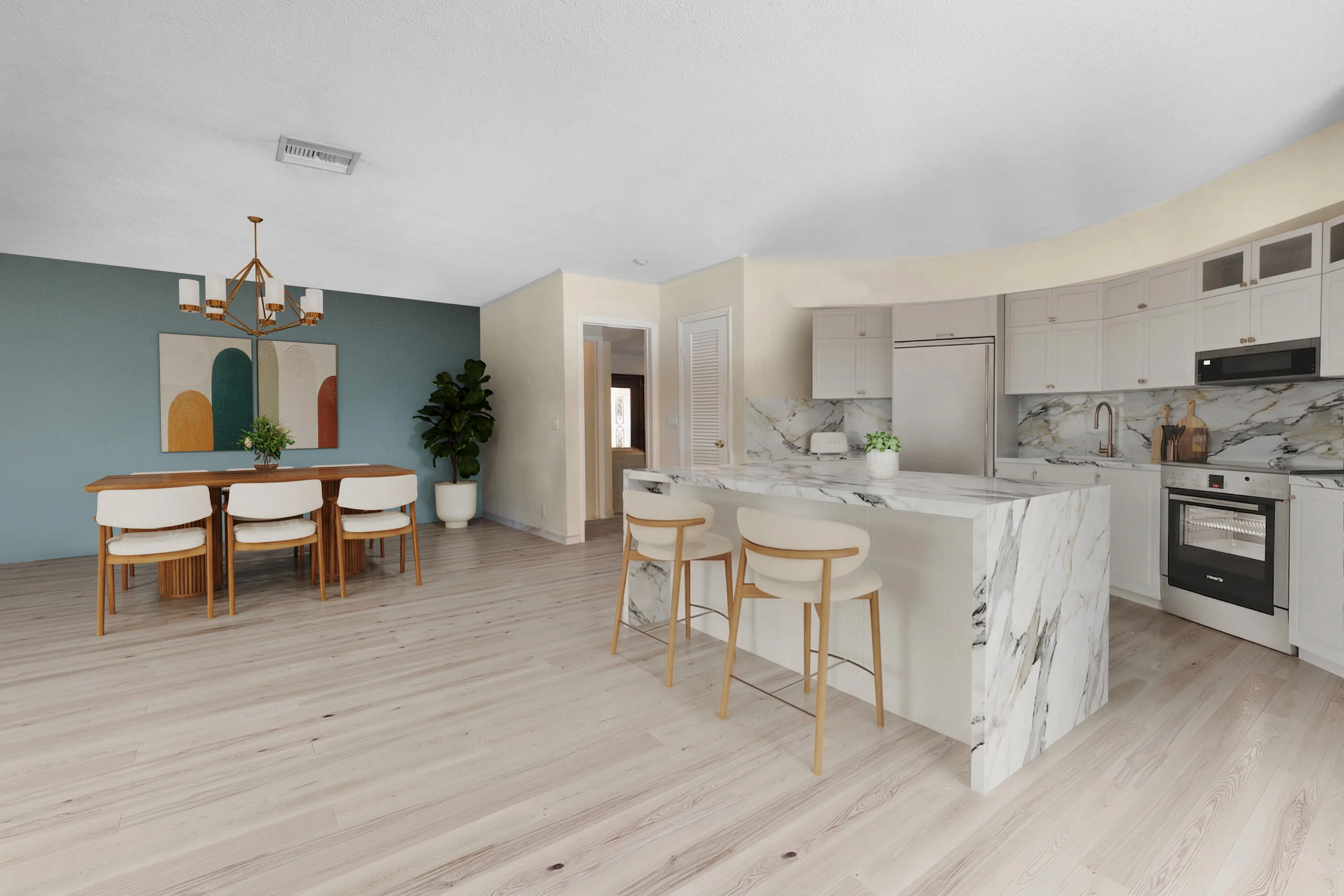 Virtually Renovated Kitchen/Dining