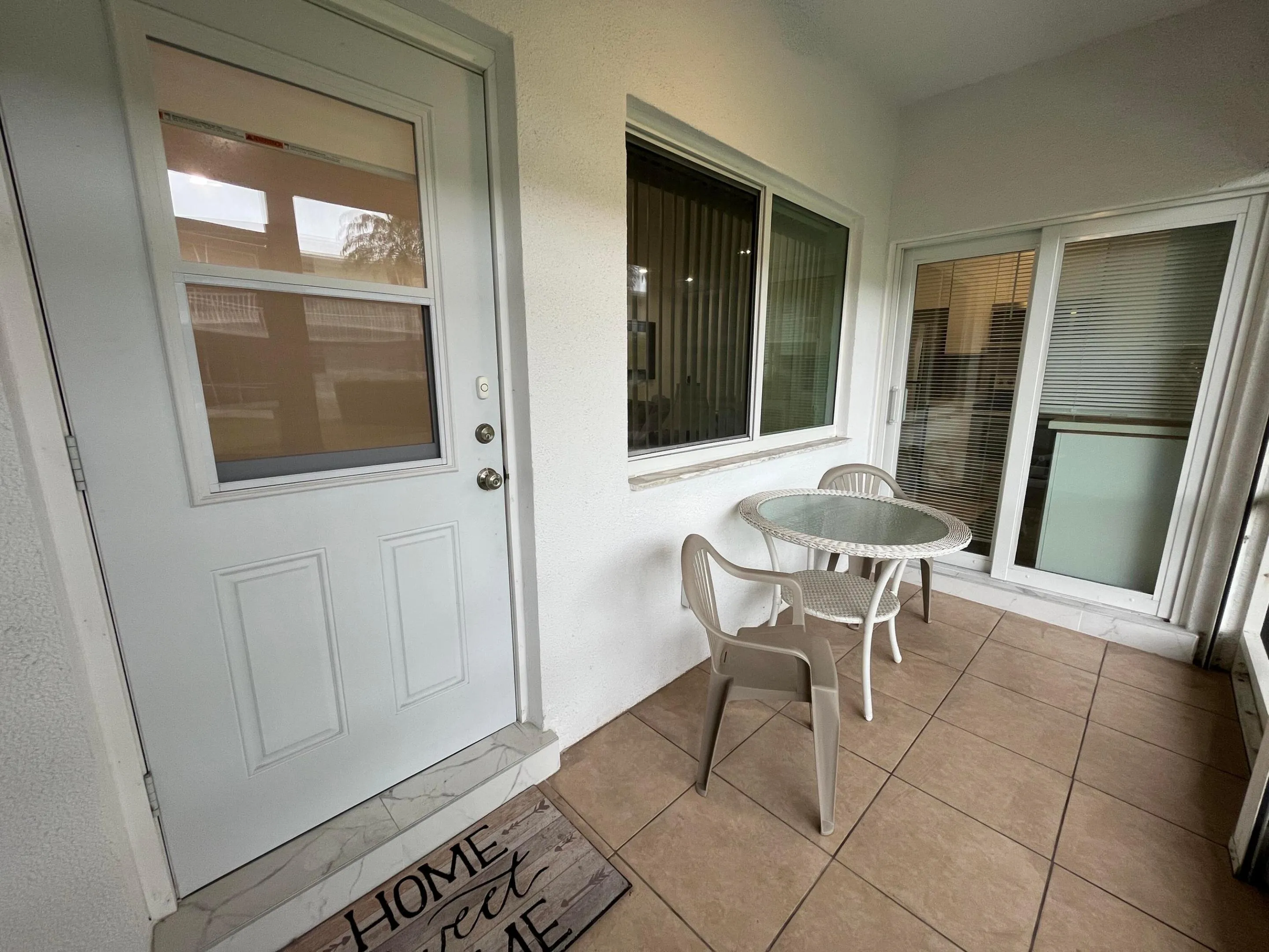 Spacious enclosed patio