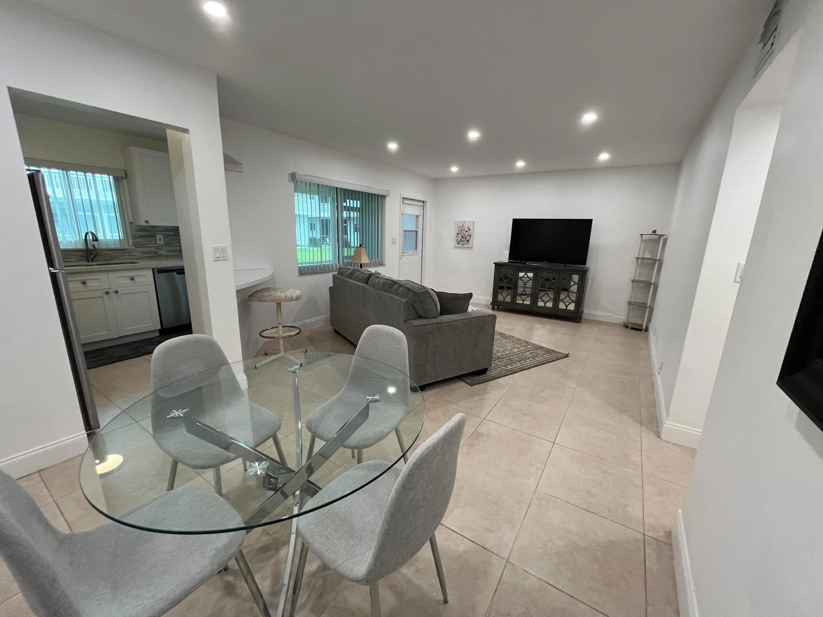 View of dining room, and spacious living room