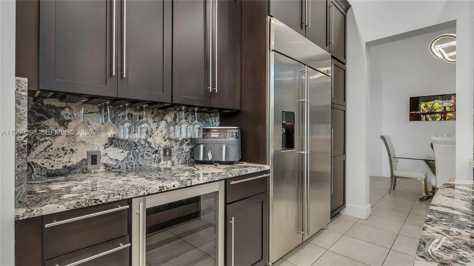 Wine Cooler & Wine Rack/ Coffee Bar Area!