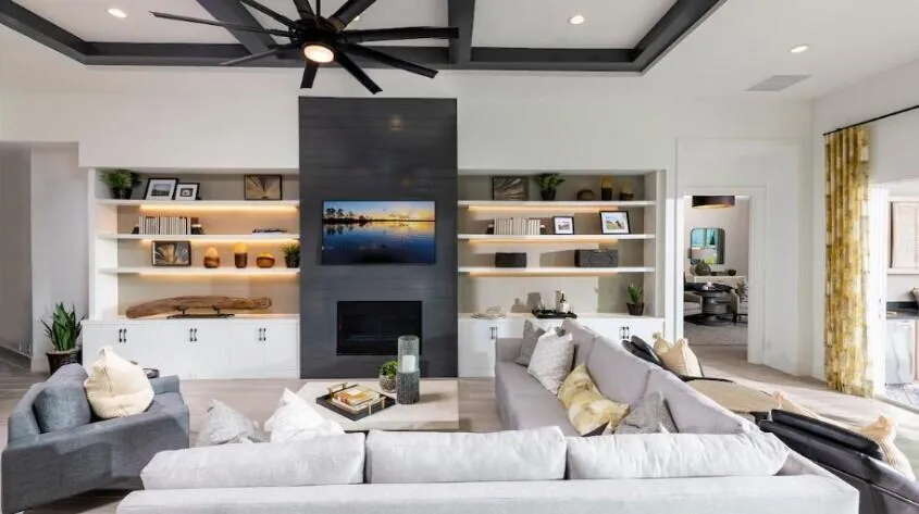 Open floor plan with spacious great room