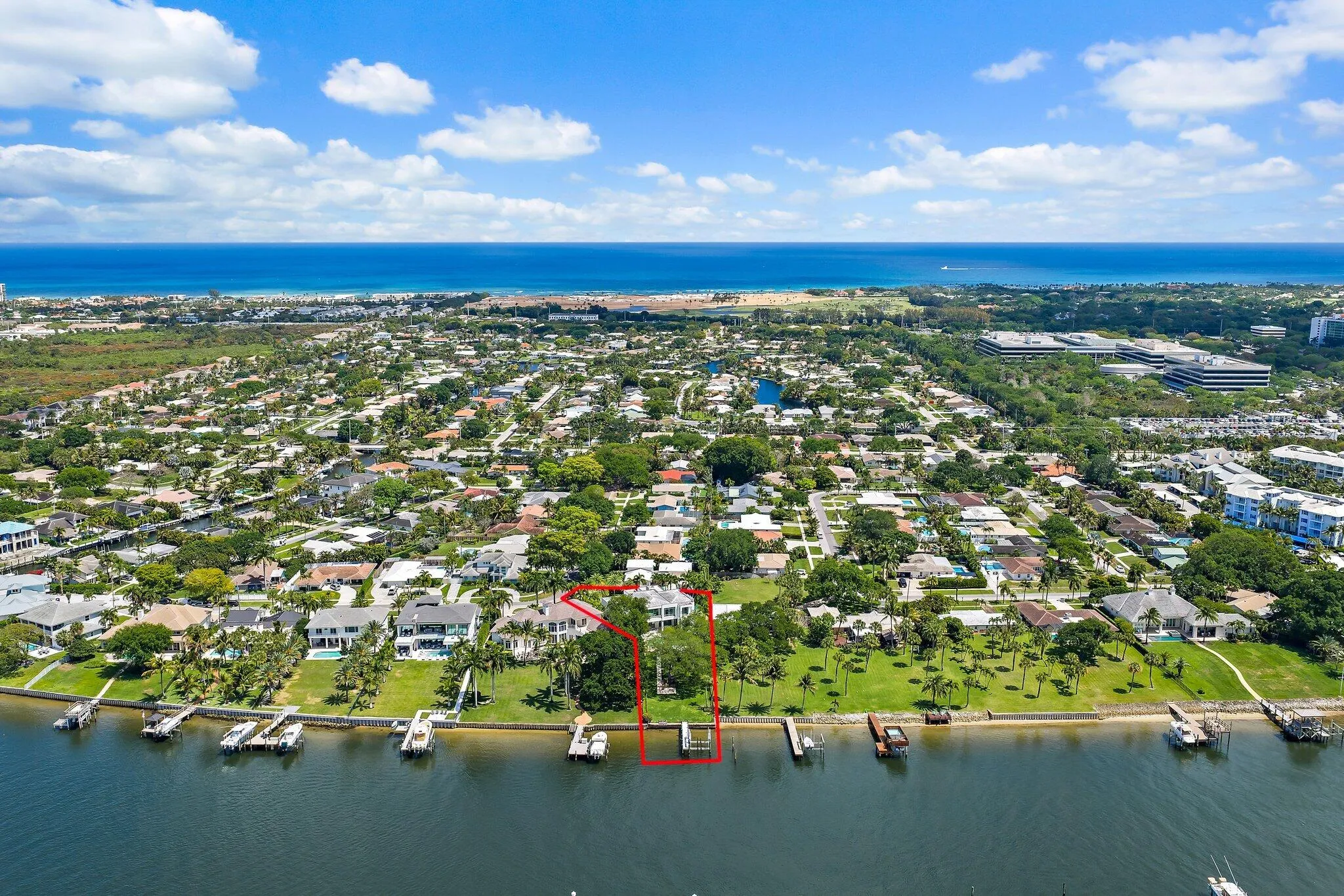 Aerial facing East