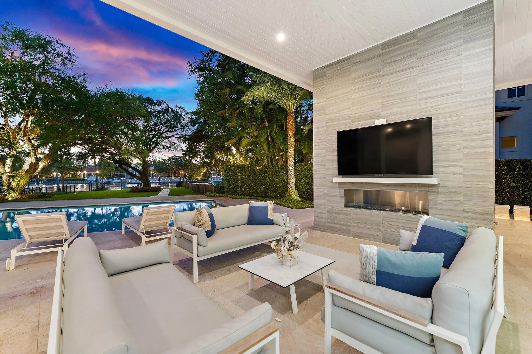 Covered Patio with Fireplace
